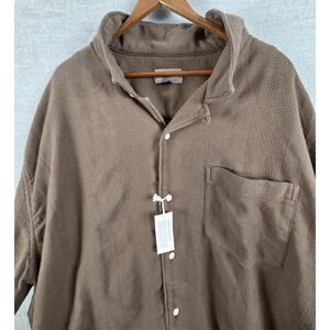 AMERICAN EAGLE Mens 2XL Oversized Leisure Pool Shirt Button Up Woven Preppy NEW